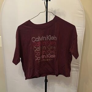 Calvin Klein Performance Red Crop T-Shirt